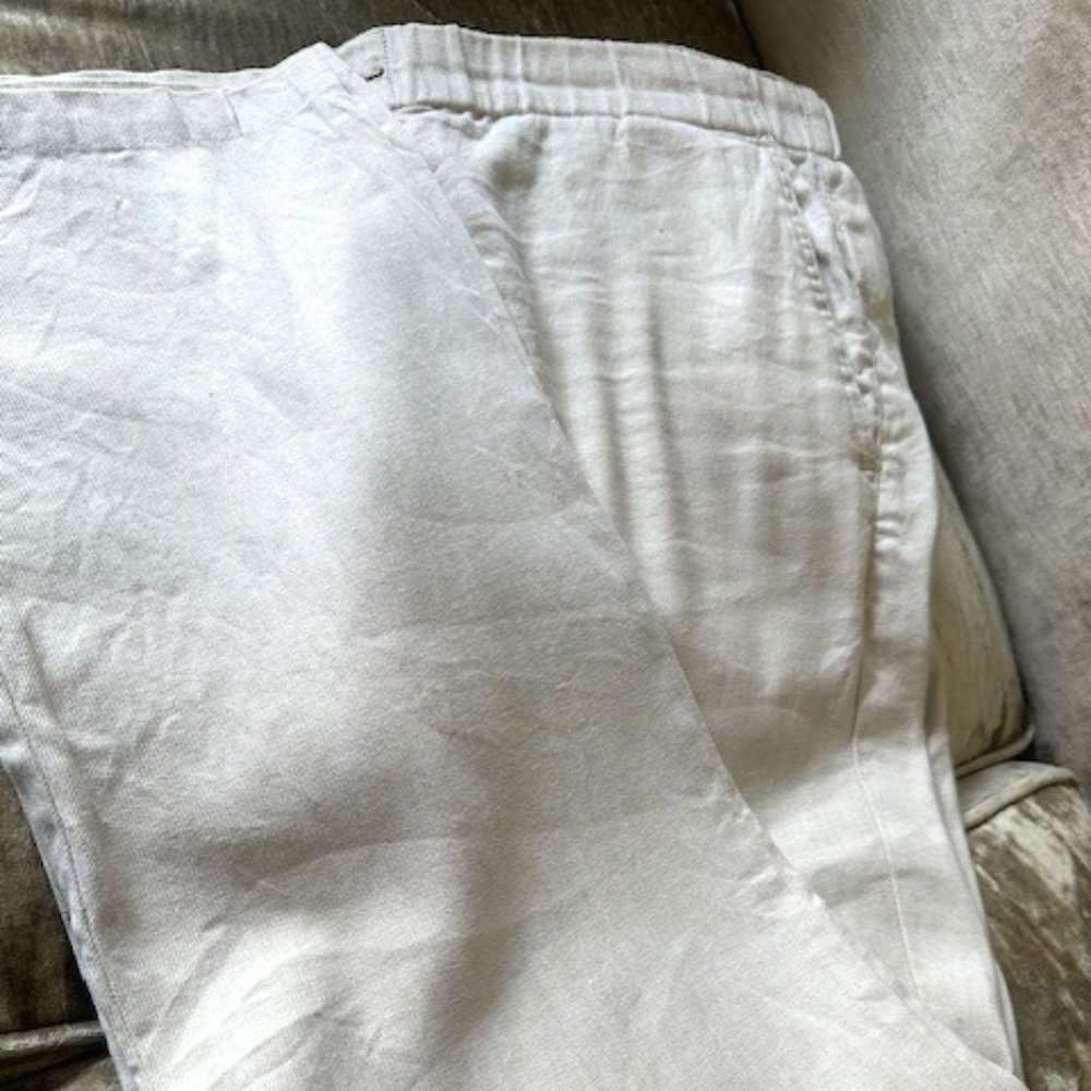 Men's Banana Republic Linen Pants, Bone Color, Size XL